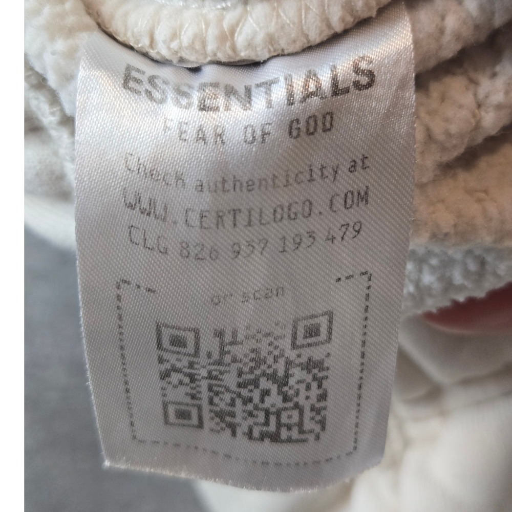 Fear of God Essentials Sweatpants Mens L Cream State Graphic Joggers Athleisure - Picture 5 of 16